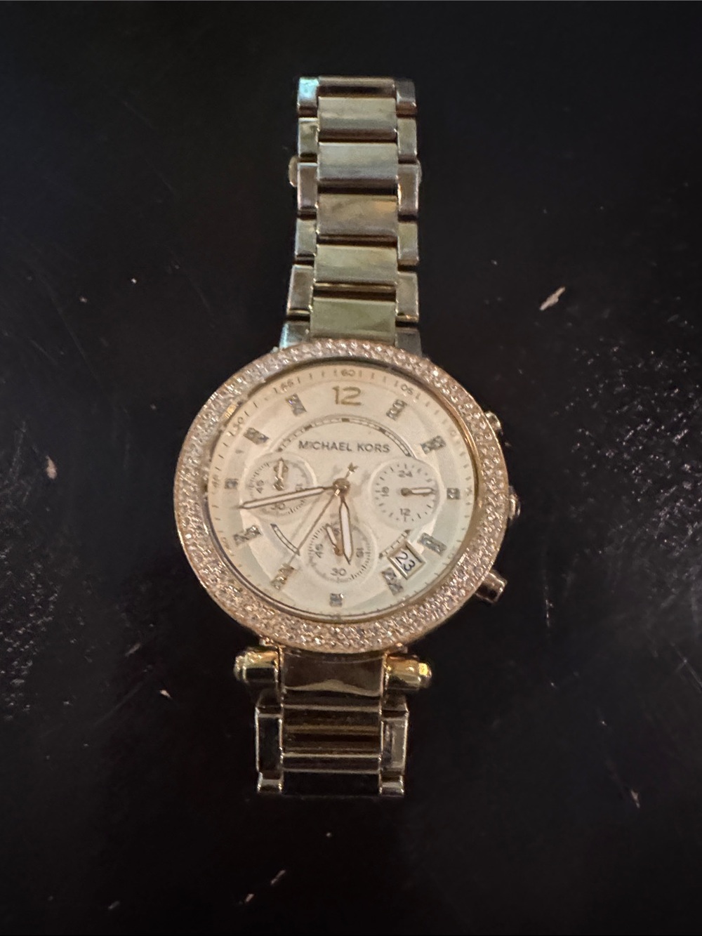 Michael Kors Gold Crystal-Accent Women's Bracelet Watch